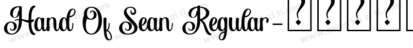 Hand Of Sean Regular字体转换